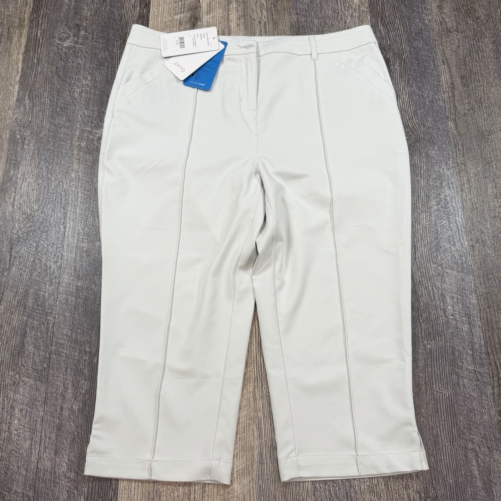 PING SensorCool Cropped Golf Pants Women Sz 8 Mineral Stretch Performance Capris